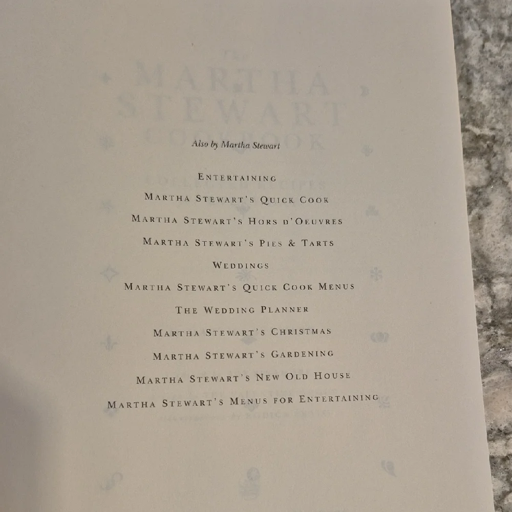 Martha Stewart Cookbook Collected Recipes For Everyday Life, Published 1995